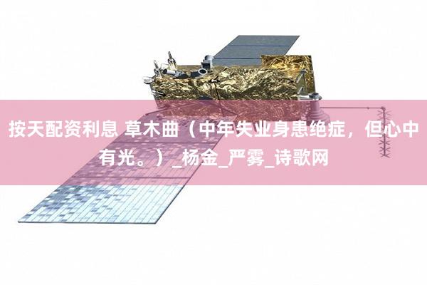 按天配资利息 草木曲（中年失业身患绝症，但心中有光。）_杨金_严雾_诗歌网