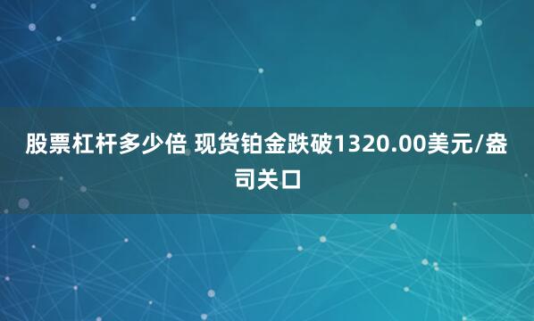 股票杠杆多少倍 现货铂金跌破1320.00美元/盎司关口